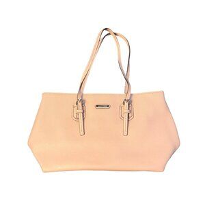 Dana Buchman Dusty Pink Tote Handbag L Faux Leather Shoulder Bag 9"x15" Stylish